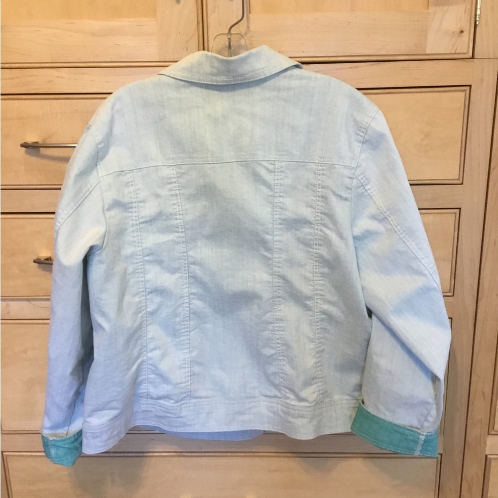 Roz & Ali Jean jacket woman size 18/20. Washed mint green. NWOT. Never worn - Picture 3 of 10